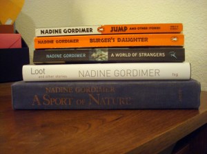 Somewhere, someone has my copy of July's People. Return it, please!